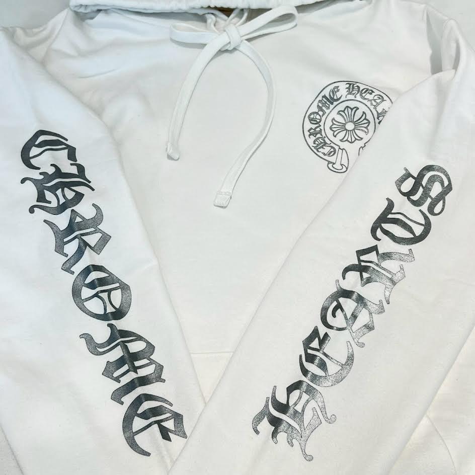CHROME HEARTS MIAMI Limited Silver Glitter Horseshoe Pullover Hoodie Size L クロムハーツ マイアミ限定 シルバーグリッター ホースシュー プルオーバー フーディ サイズL