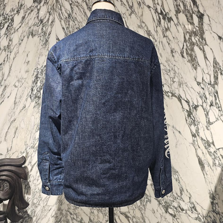 CHROME HEARTS WORK'N SHIRT GARAGE WASH DENIM JACKET Size S クロム