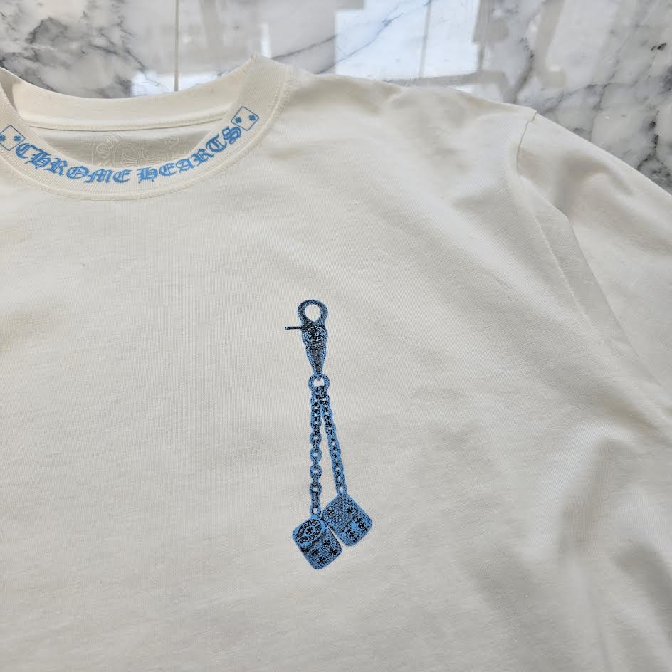 CHROME HEARTS Las Vegas Limited Neck Logo Dice Print Long Sleeve Tee Size S クロムハーツ ラスベガス限定 ネックロゴ ダイス プリント ロングスリーブ Tシャツ サイズS