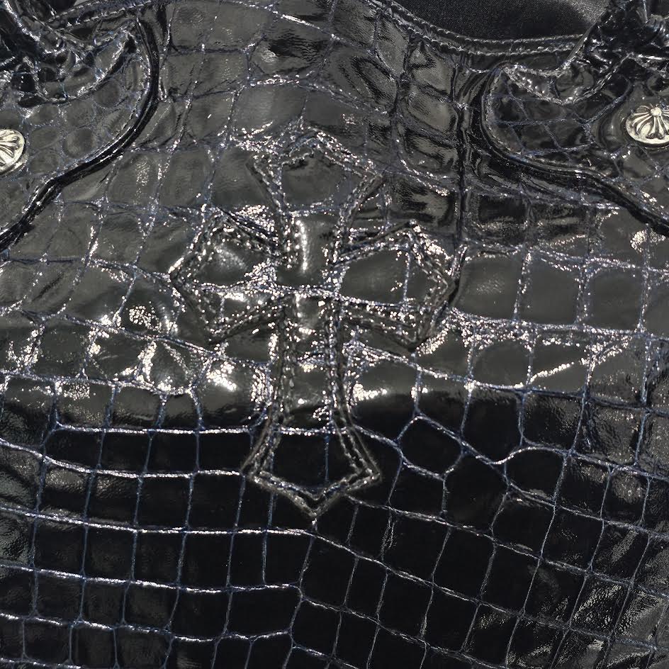 CHROME HEARTS FS Alligator Patent Leather Cross Patch Tote Bag クロムハーツ FS アリゲーター パテントレザー クロスパッチ トートバッグ