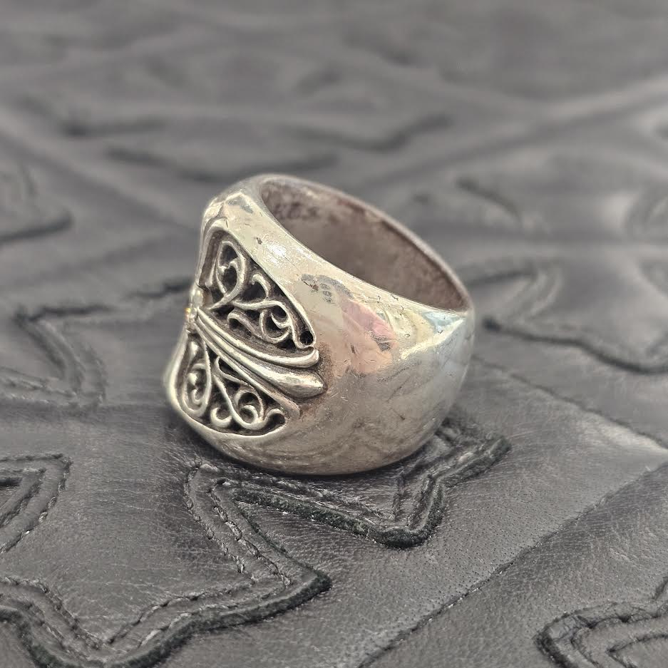 CHROME HEARTS Classic Oval Cross Ring 1 Diamond Size 25号 クロムハーツ クラシック オーバルクロス リング 1ダイヤモンド サイズ25号