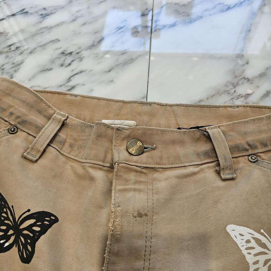 ABOUT DREAMS Butterfly Carhartt Body Pants Size W34 L32 アバウトドリームズ バタフライ カーハートボディ パンツ サイズW34×L32