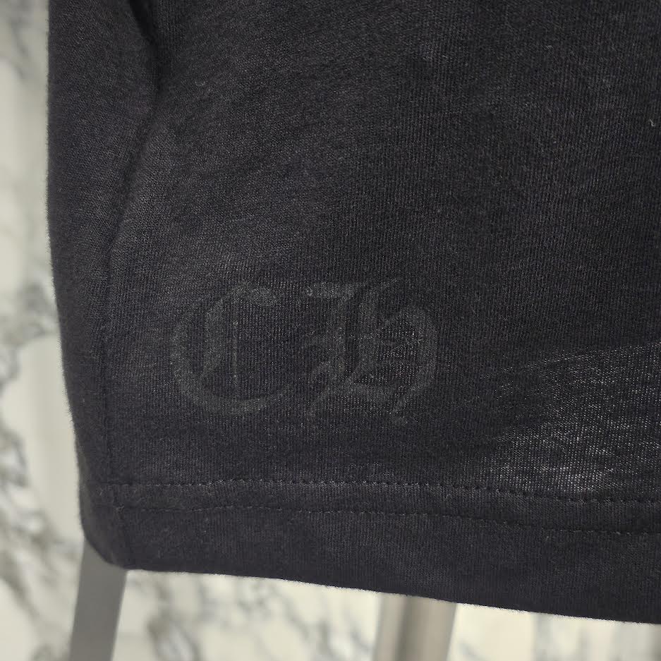 CHROME HEARTS 2025SS Old English Neck Logo Neon Blue Tee Size L クロムハーツ オールドイングリッシュ ネックロゴ ネオンブルー Tシャツ サイズL