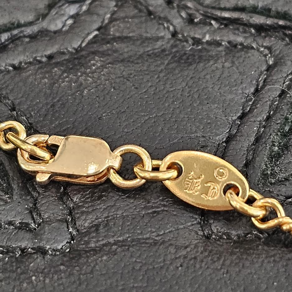 CHROME HEARTS 22K Twist Chain Necklace Size 18 Inch クロムハーツ 22K ツイストチェーン ネックレス サイズ18インチ