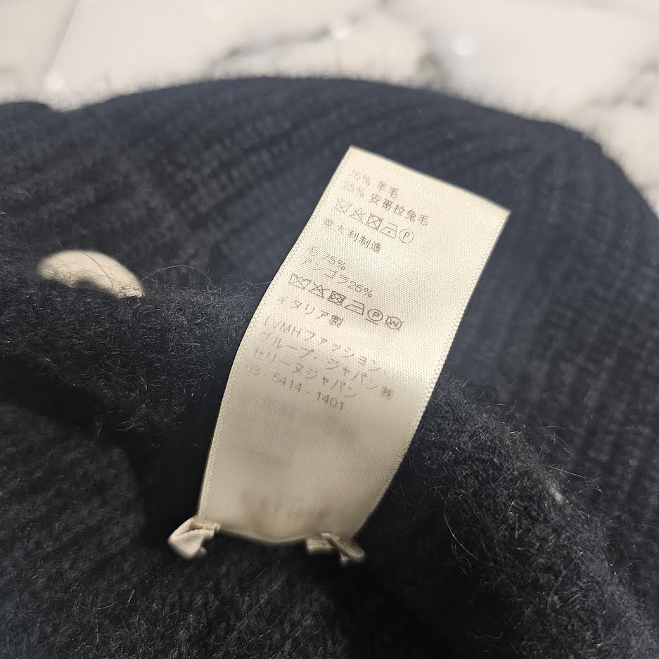 CELINE CELINE Patch Embroidered Knit Wool Beanie 2A45R734L Size TU セリーヌ CELINEパッチ刺繡 ニットウールビーニー サイズTU