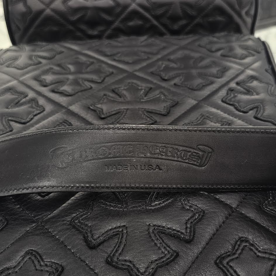 CHROME HEARTS Multi Color Cemetery Cross Patch Leather Belt Size 38（1.5 Inch) クロムハーツ マルチカラー セメタリークロスパッチ レザーベルト サイズ38（1.5インチ）