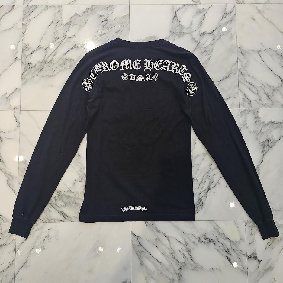 CHROME HEARTS Back Arch USA Logo Long Sleeve Tee Size XS クロム