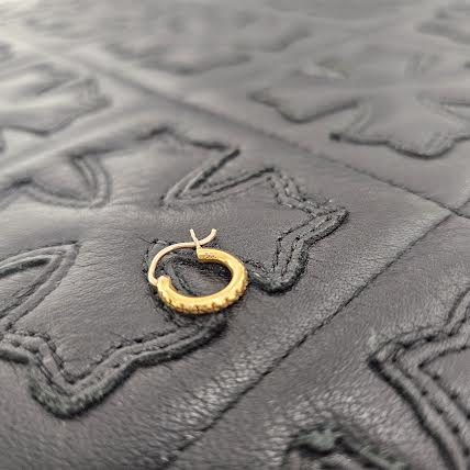 CHROME HEARTS 22K HOOP TFL SML GOLD Earrings クロムハーツ 22K フープ TFL スモール ゴールド ピアス