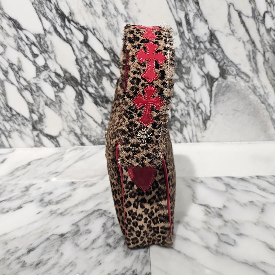 CHROME HEARTS CHICKEN NUGGET Leopard Harako Small Leather Shoulder Bag クロムハーツ チキンナゲット レオパード ハラコ スモール レザー ショルダーバッグ