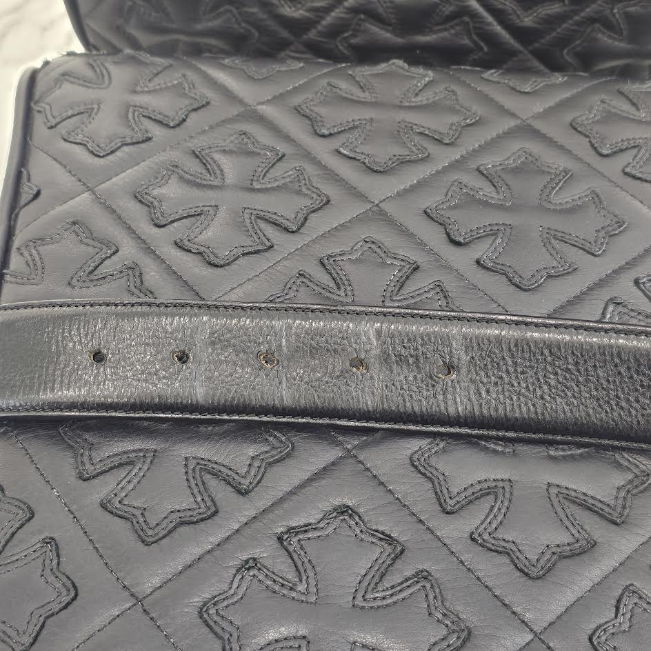 CHROME HEARTS 1.5 STRAP Dagger ID Buckle Leather Belt Size 34 クロムハーツ 1.5ストラップ ダガー ID バックル レザーベルト サイズ34