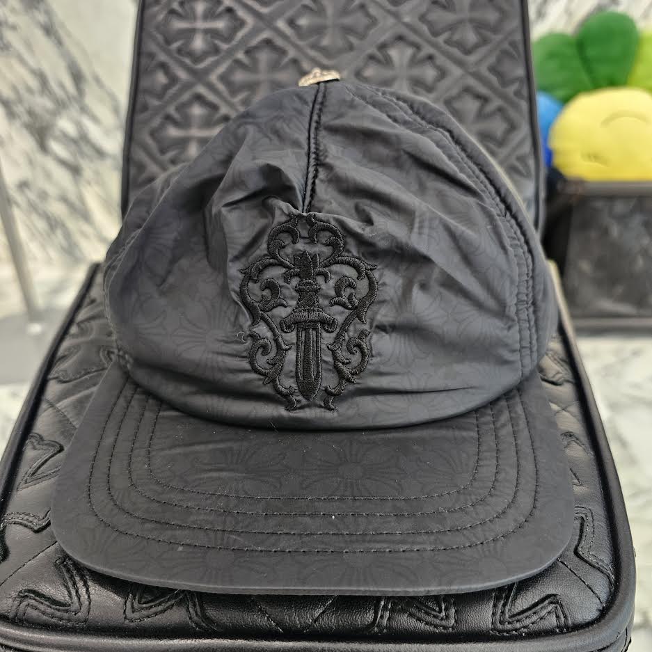CHROME HEARTS CH Plus Vine Dagger Embroidery Nylon Cap Size ONE SIZE（53-60） クロムハーツ CHプラス総柄 ヴァインダガー刺繍 ナイロンキャップ サイズONE SIZE（53-60）