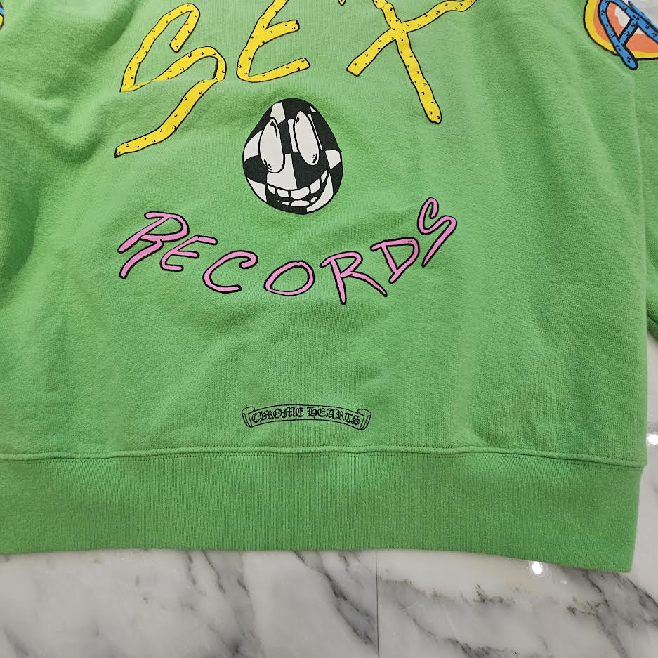 CHROME HEARTS × MATTY BOY 2021AW PPO Sex Records Crew Neck Sweat Shirt Size L クロムハーツ × マッティボーイ PPO セックスレコード クルーネック スウェットシャツ サイズL