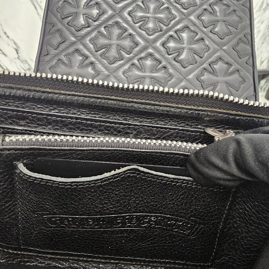 CHROME HEARTS 3 Cemetery Cross Leather Patch REC F ZIP #2 Wallet クロムハーツ 3セメタリークロス レザーパッチ レック F ジップ #2 ウォレット