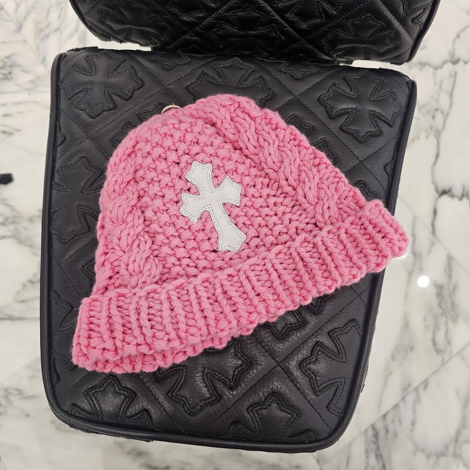 CHROME HEARTS Cross Leather Patch Cashmere Beanie Size ONE SIZE（20cm）クロムハーツ クロスレザーパッチ カシミヤ ビーニー サイズONE SIZE（20cm）