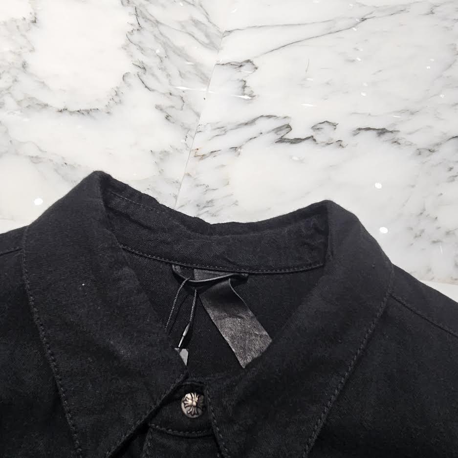 CHROME HEARTS Y NOT LAST BITE COVER ALL DENIM SHIRT Size XL クロムハーツ ワイノット ラストバイト カバーオール デニムシャツ サイズXL