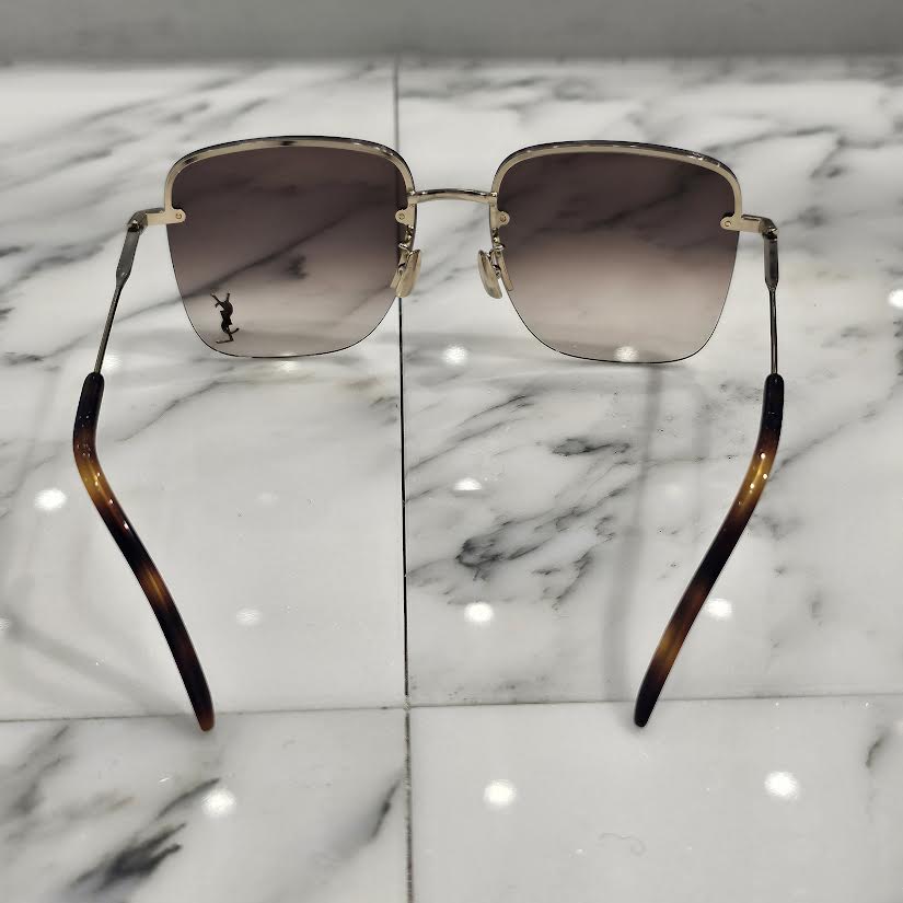 SAINT LAURENT PARIS SL 312 M LIGHT GOLD AND GRADIENT BROWN Sunglasses 652363Y99028009 サンローランパリ SL 312 M ライト ゴールド アンド グラデーション ブラウン サングラス
