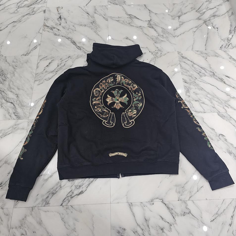 CHROME HEARTS Camo Horseshoe Zip Up Hoodie Size S クロムハーツ カモ ホースシュー ジップアップ フーディー サイズS