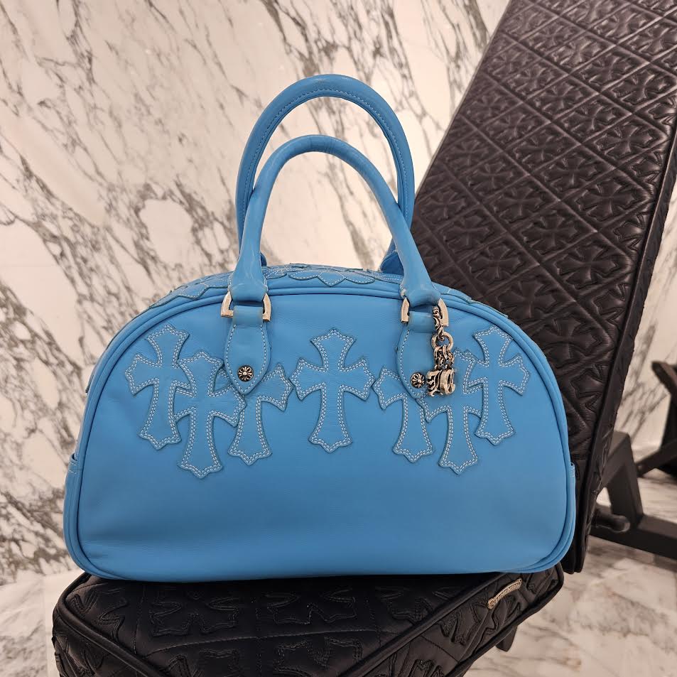CHROME HEARTS Tiny GYM Cemetery Cross Patch Hand Bag クロムハーツ タイニージム セメタリークロスパッチ ハンドバッグ ジムバッグ