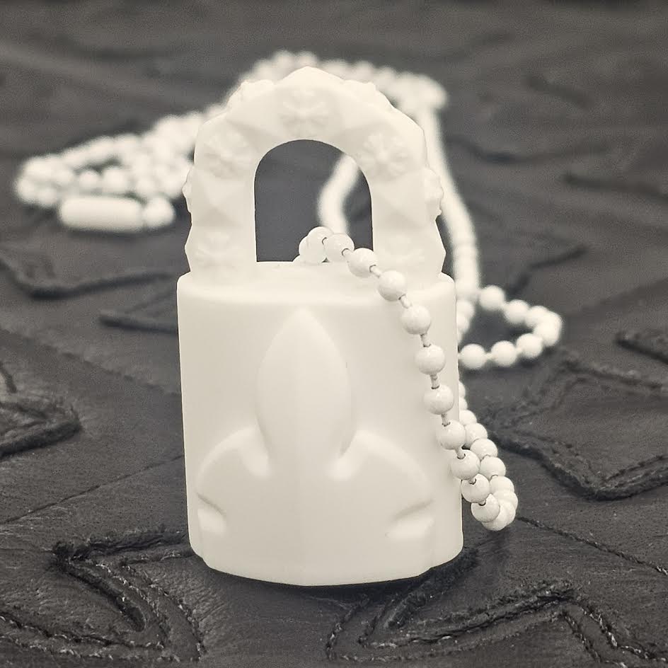 CHROME HEARTS 2023SS PADLOCK Flare Knee Silicon Rubber Necklace クロムハーツ パドロック フレアニー シリコンラバー ネックレス