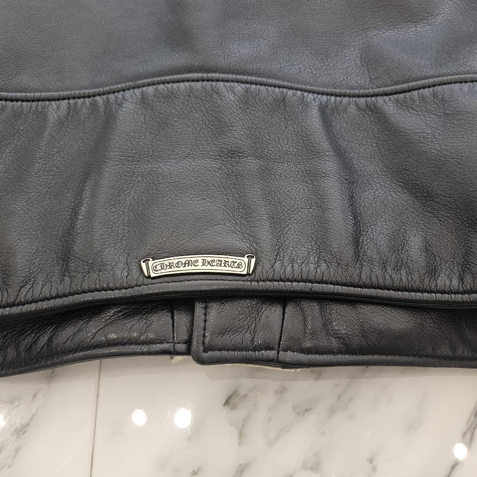 CHROME HEARTS JJ DEAN Dagger Zip Riders Leather Jacket Size L クロムハーツ JJディーン ダガー ジップ ライダース レザージャケット サイズL