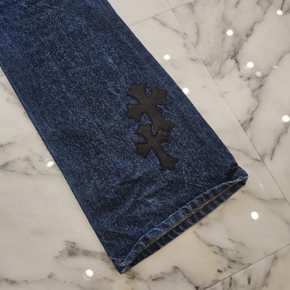 CHROME HEARTS × Levi's 517 VNTG Cross Leather Patch Denim Pants Size 32 クロムハーツ × リーバイス 517 ヴィンテージ クロスレザーパッチ デニムパンツ サイズ32