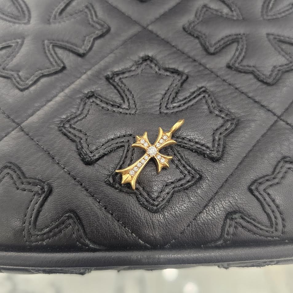 CHROME HEARTS 22K Tiny Fat Cross Pave Diamond Pendant Top クロムハーツ 22K タイニーファットクロス パヴェダイヤモンド ペンダントトップ