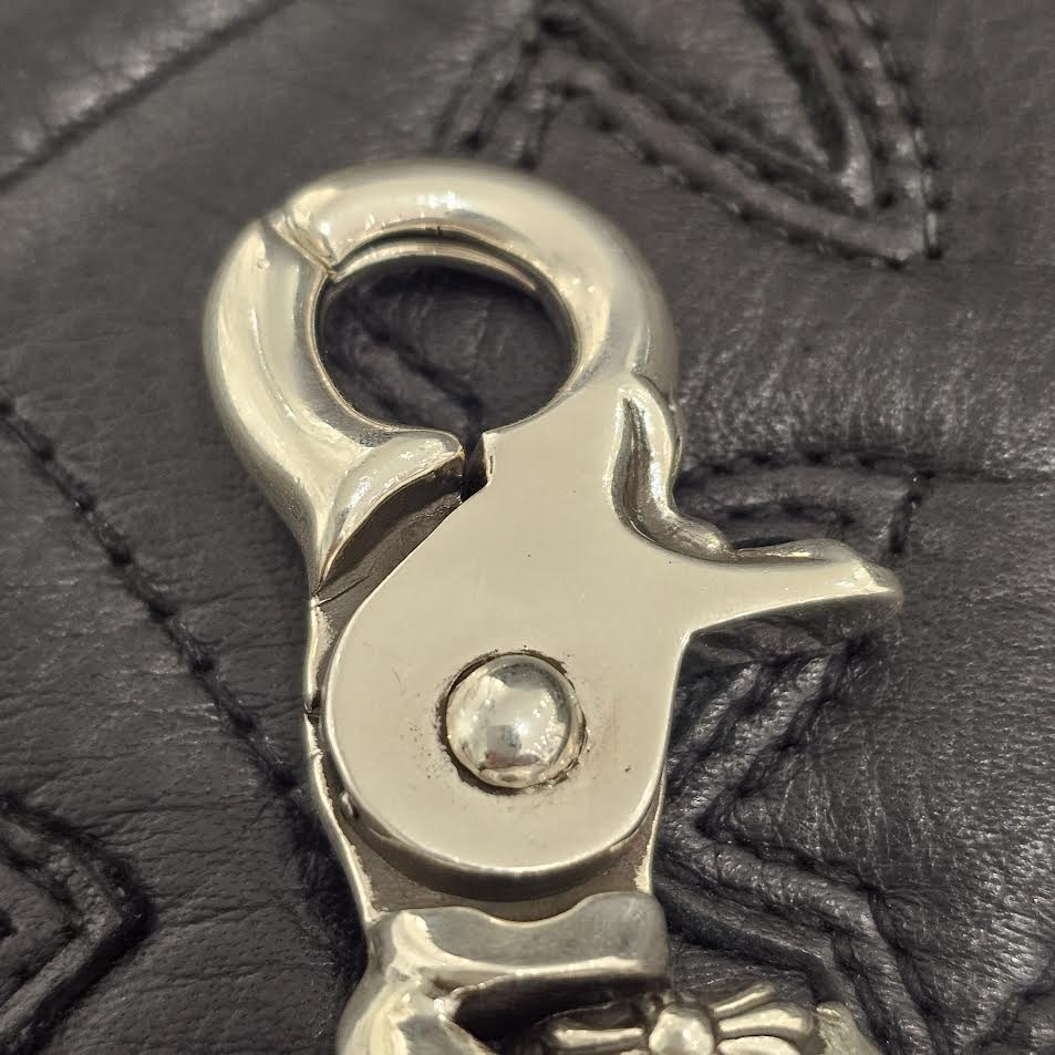 CHROME HEARTS Classic Short Fancy Chain Clip Keyring 2 LINK クロム