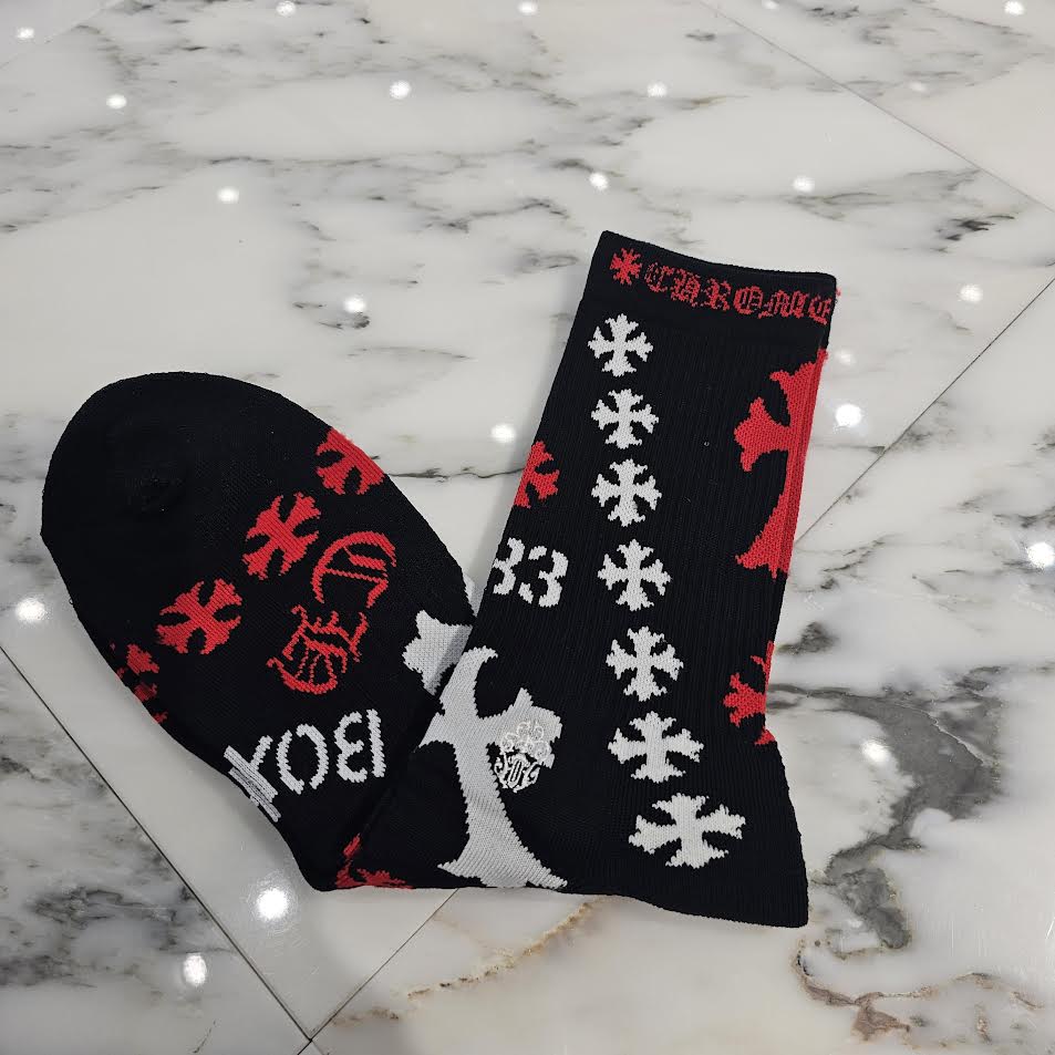 CHROME HEARTS Stencil Multi Logo Socks x3 Size JP（27-30）クロムハーツ ステンシル マルチロゴ ソックス 靴下 サイズ 日本サイズ（27-30）