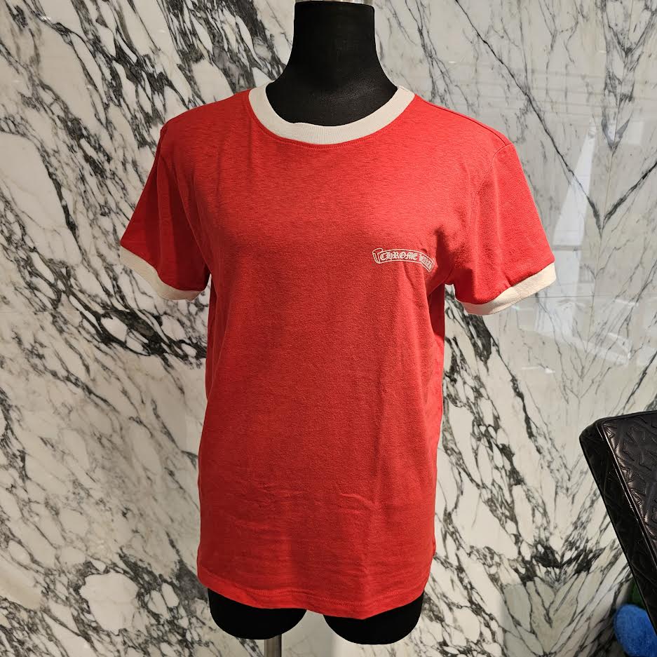 CHROME HEARTS Back Horseshoe Print Ringer Tee Size M クロム