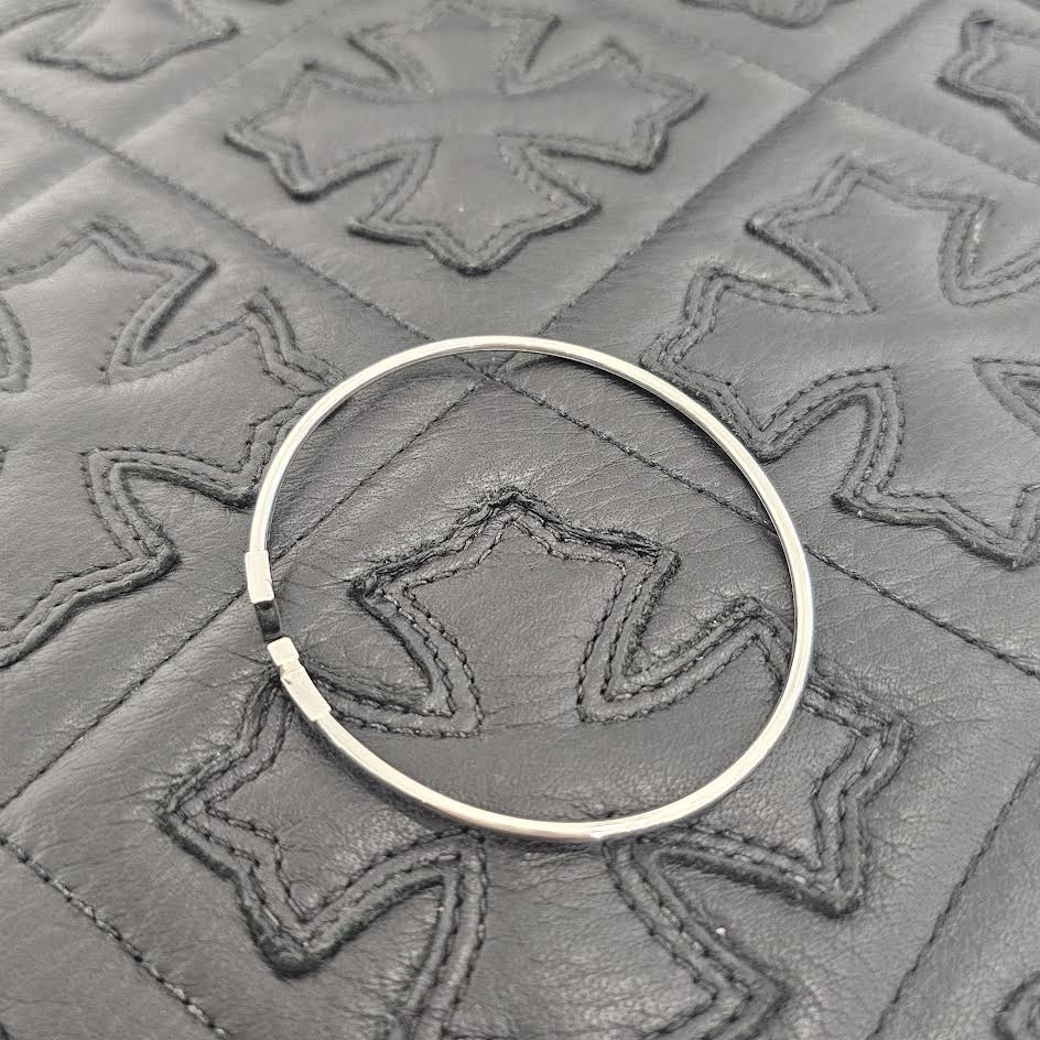 Tiffany Co. K18 WG T Narrow Wire Bracelet 60010777 ティファニー 18K ホワイトゴールド Tナロー ワイヤー ブレスレット