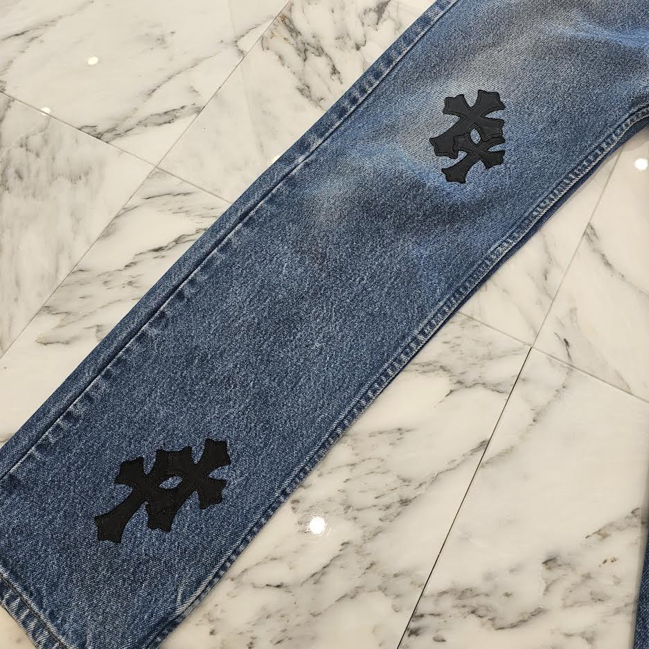 CHROME HEARTS × Levi's Body VNTG Cross Leather Patch Jeans Size 32 クロムハーツ × リーバイスボディ ヴィンテージ クロスレザーパッチ ジーンズ デニムパンツ サイズ32