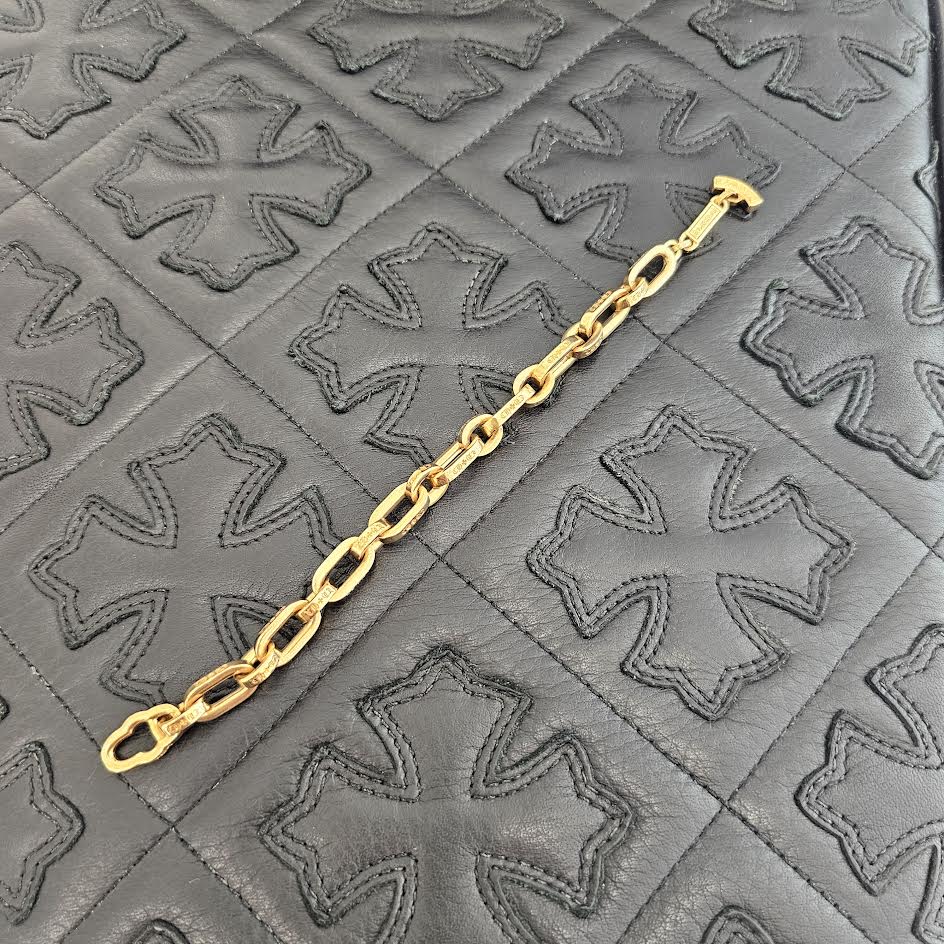 CHROME HEARTS 22K PAPER E CHAIN BRACELET クロムハーツ 22K ペーパー E チェーン ブレスレット