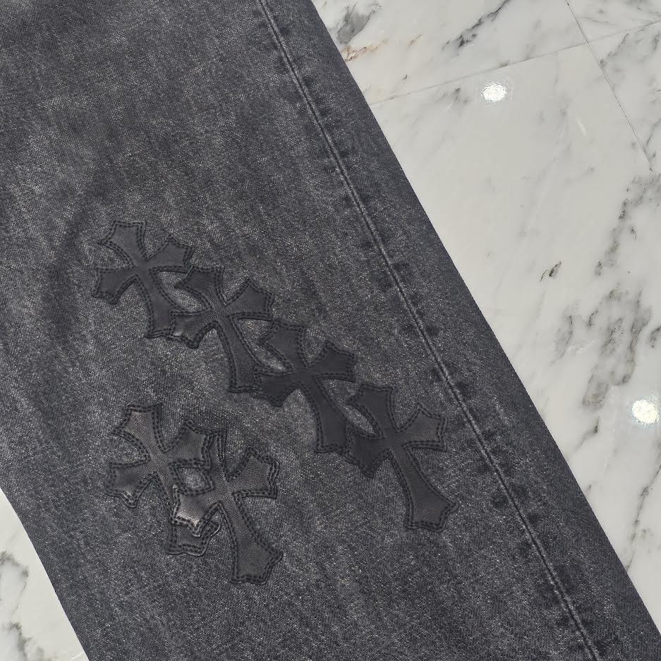 CHROME HEARTS × Levi's 501 VNTG Cross Leather Patch Denim Pants Size 34 クロムハーツ × リーバイス 501 ヴィンテージ クロスレザーパッチ デニムパンツ サイズ34