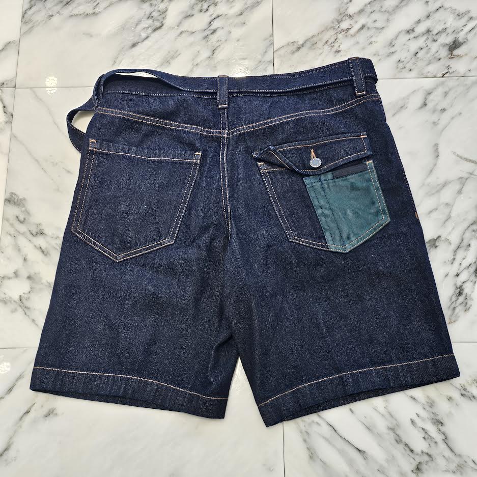 PRADA 2017SS Back Pocket Embroidery Denim Shorts GEP247 S181 1MS5 Size 29 プラダ バックポケット刺繍 デニムショーツ サイズ29