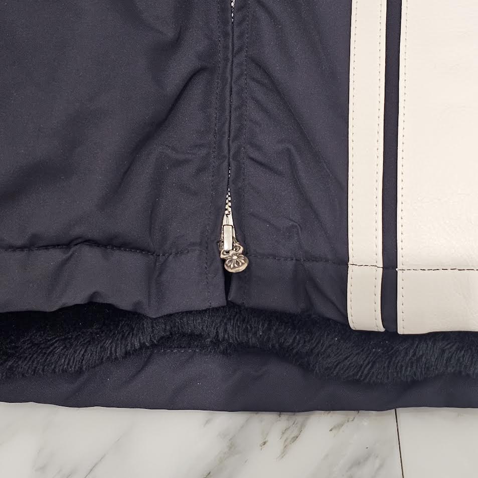 CHROME HEARTS Red 3 Cross Leather Patch Racing Zip Up Jacket Size XL クロムハーツ レッド3クロス レザーパッチ レーシング ジップアップ ジャケット サイズXL