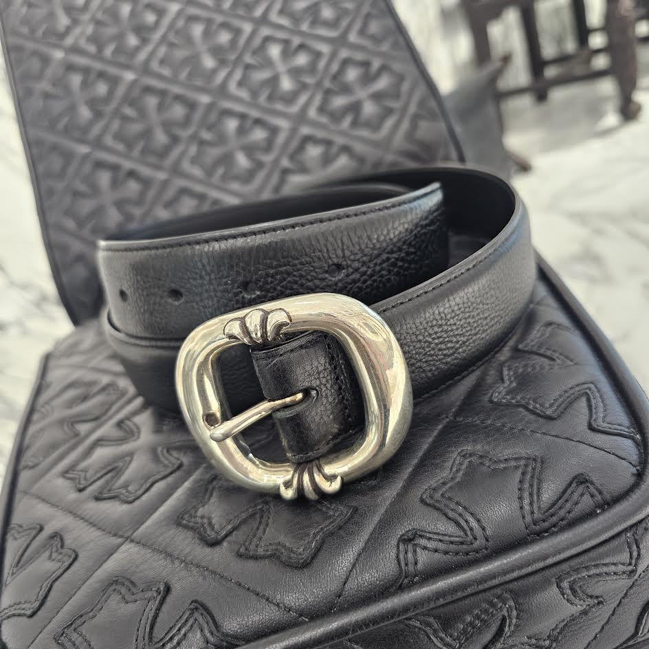 CHROME HEARTS 1.5 Gunslinger Leather Belt Size 38 クロムハーツ 1.5インチ ガンスリンガー レザーベルト サイズ38