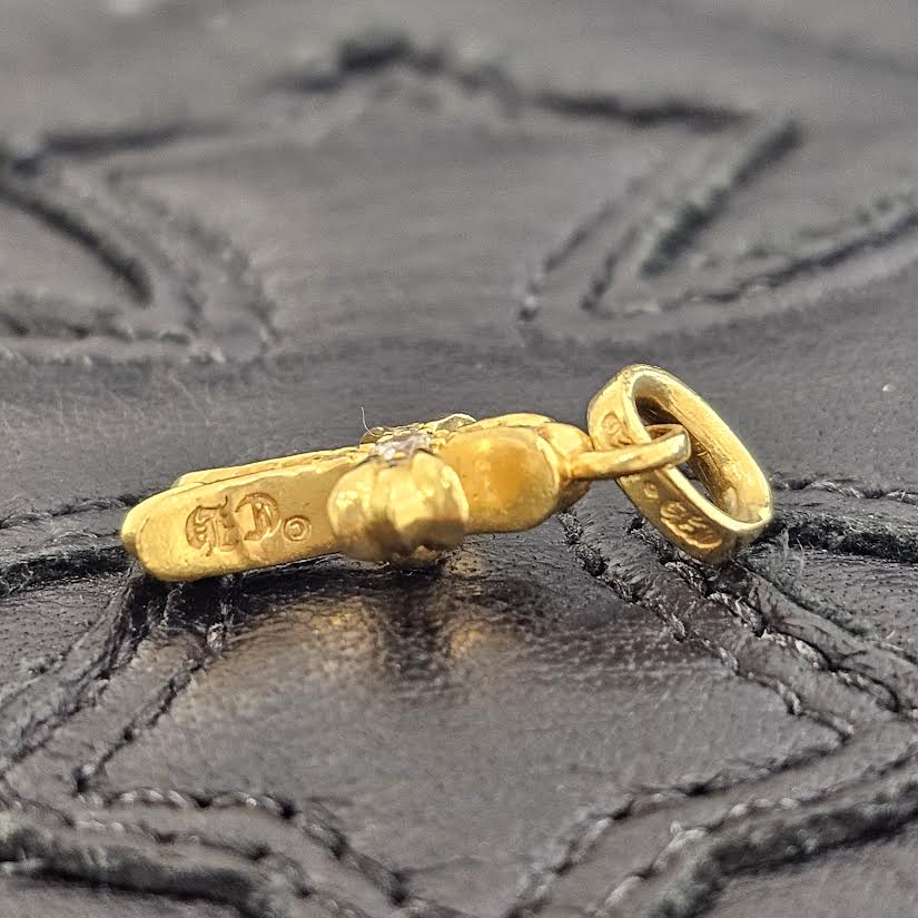 CHROME HEARTS 22K Baby Fat Charm Pave Diamond クロムハーツ
