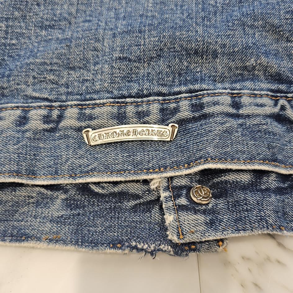 CHROME HEARTS × Levi's Body VNTG Cross Ball Denim Jacket Size S クロムハーツ × リーバイスボディ ヴィンテージ クロスボール デニムジャケット サイズS