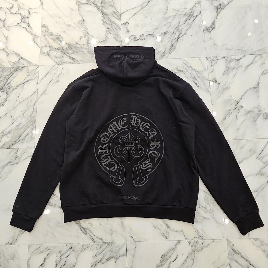 CHROME HEARTS 2025SS Hooded "LOVE YOU" BS FLARE Horseshoe Pullover Hoodie Size M クロムハーツ フーデッド "LOVE YOU" BSフレア ホースシュー プルオーバーフーディ サイズM