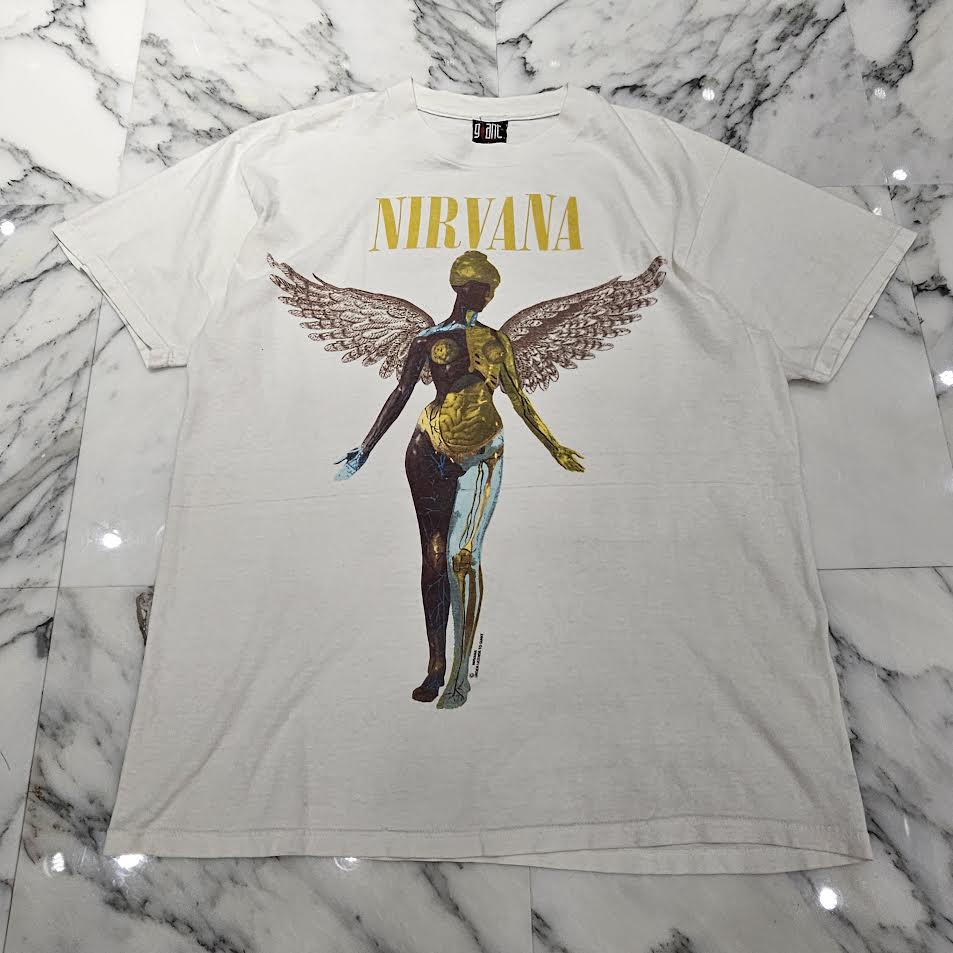 Vintage 90's NIRVANA "IN UTERO" 1993 GIANT S/S Tee Size XL 90's ニルヴァーナ "インユーテロ" 1993 ジャイアント社製 Tシャツ サイズXL