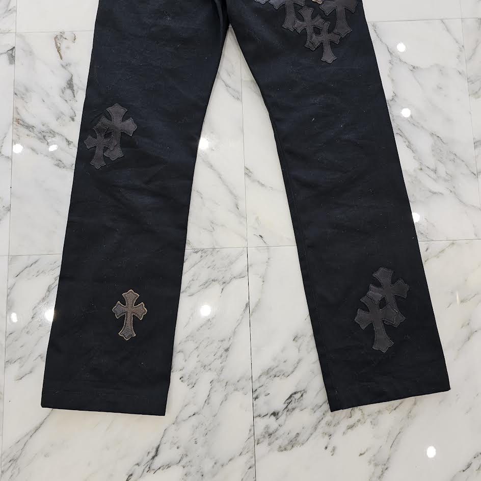 CHROME HEARTS Camouflage Cemetery Leather Cross Patch Chino Pants Size 28 クロムハーツ カモフラージュ セメタリー レザークロスパッチ チノパンツ サイズ28