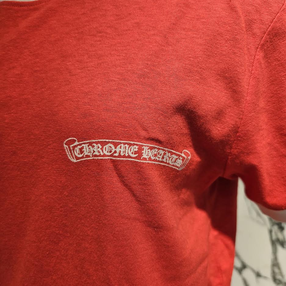 Chrome Hearts バックプリント Tシャツ CHROME HEARTS Back Horseshoe Print Ringer Tee Size M クロム