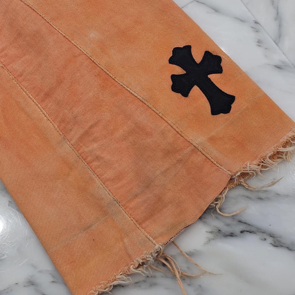 CHROME HEARTS × GALLERY DEPT. Levi's Body VNTG Cross Leather Patch Denim Pants Size 34 クロムハーツ × ギャラリーデプト リーバイスボディ ヴィンテージ クロスレザーパッチ デニムパンツ サイズ34