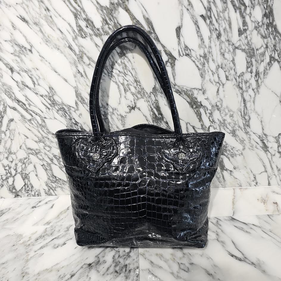 CHROME HEARTSクロスパッチレザートートバッグFSTOTE/FS CHROME HEARTS