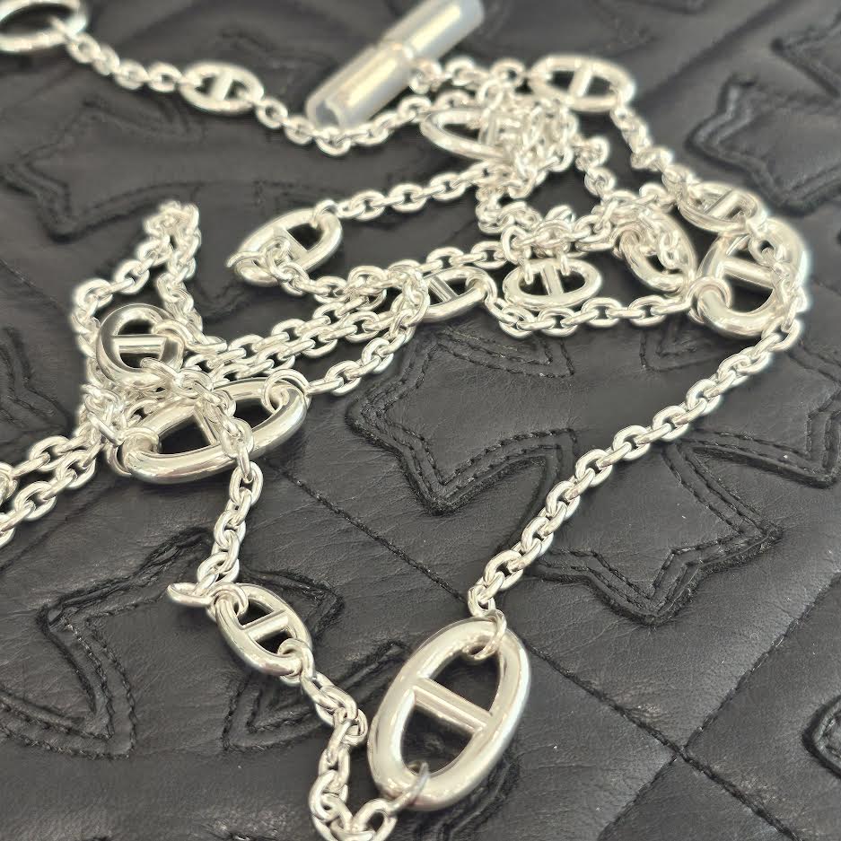 HERMES Chaine d'Ancre Farandole Long Necklace 120 H104568B 00 エルメス シェーヌダンクル ファランドール ロングネックレス 120