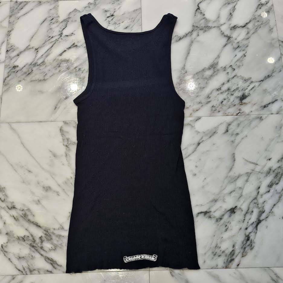 CHROME HEARTS Hairy Cross Rib Tank Top Size L クロムハーツ ヘイリークロス リブ タンクトップ サイズL