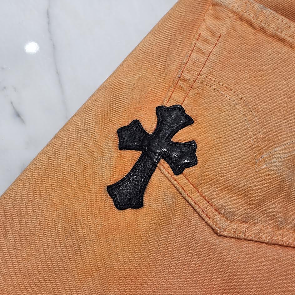 CHROME HEARTS × GALLERY DEPT. Levi's Body VNTG Cross Leather Patch Denim Pants Size 34 クロムハーツ × ギャラリーデプト リーバイスボディ ヴィンテージ クロスレザーパッチ デニムパンツ サイズ34