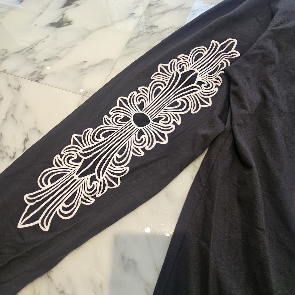 CHROME HEARTS London Limited Floral Cross Horseshoe Long Sleeve Tee Size L クロムハーツ ロンドン限定 フローラルクロス ホースシュー ロングスリーブ Tシャツ サイズL