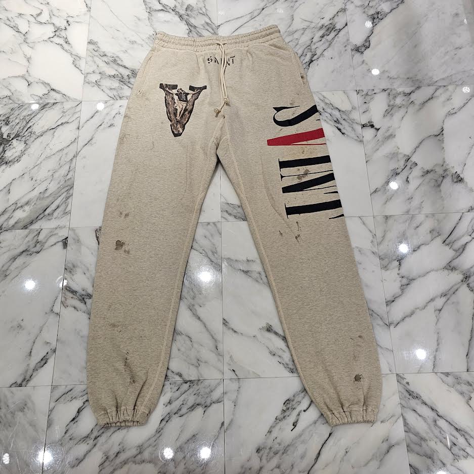 SAINT Mxxxxxx × VLONE 2022SS SWEAT LONG PANTS SM-S22-0000-084 Size S セントマイケル × VLONE スウェット ロングパンツ サイズS