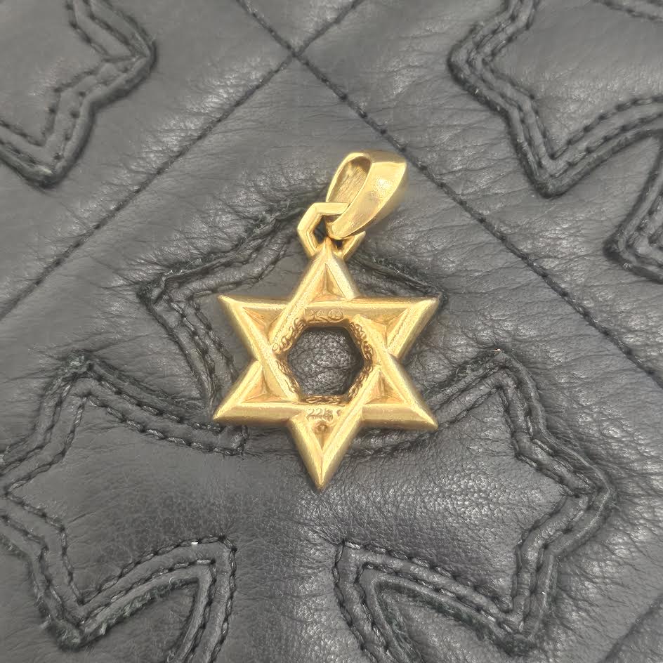 CHROME HEARTS 22K STAR of DAVID Pave Diamond Pendant Top クロム